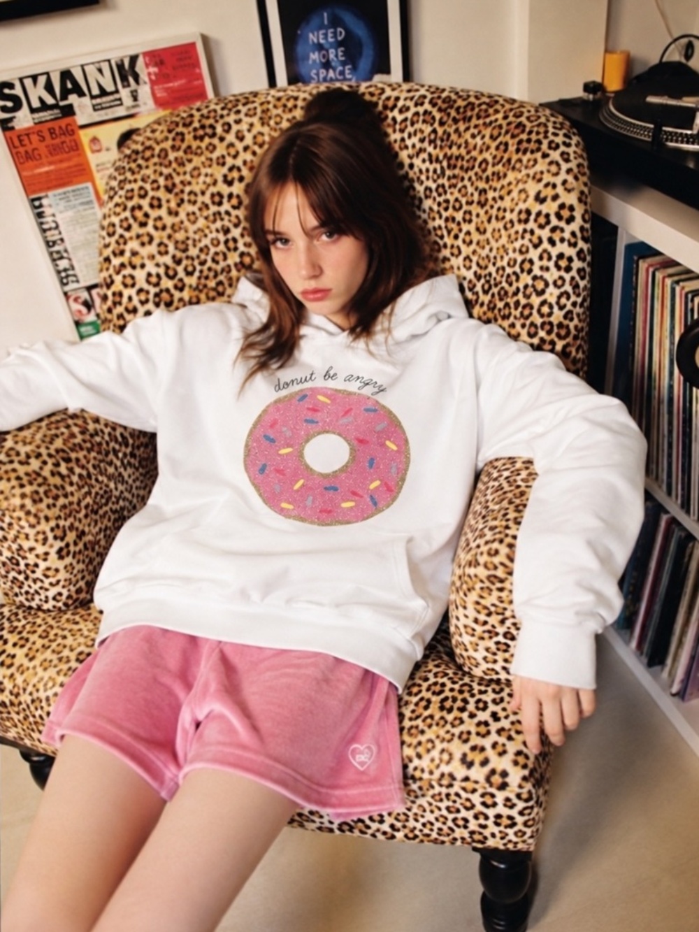 Forever 21 off white printed sweatshirt